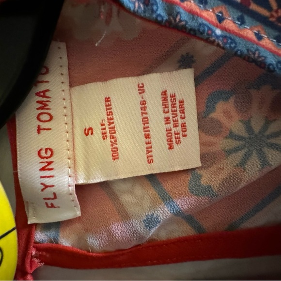 Flying tomato Boho, long sleeve blouse size small - Picture 6 of 6